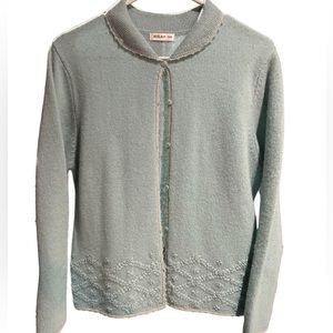 Vintage Atelier Six light blue sweater.